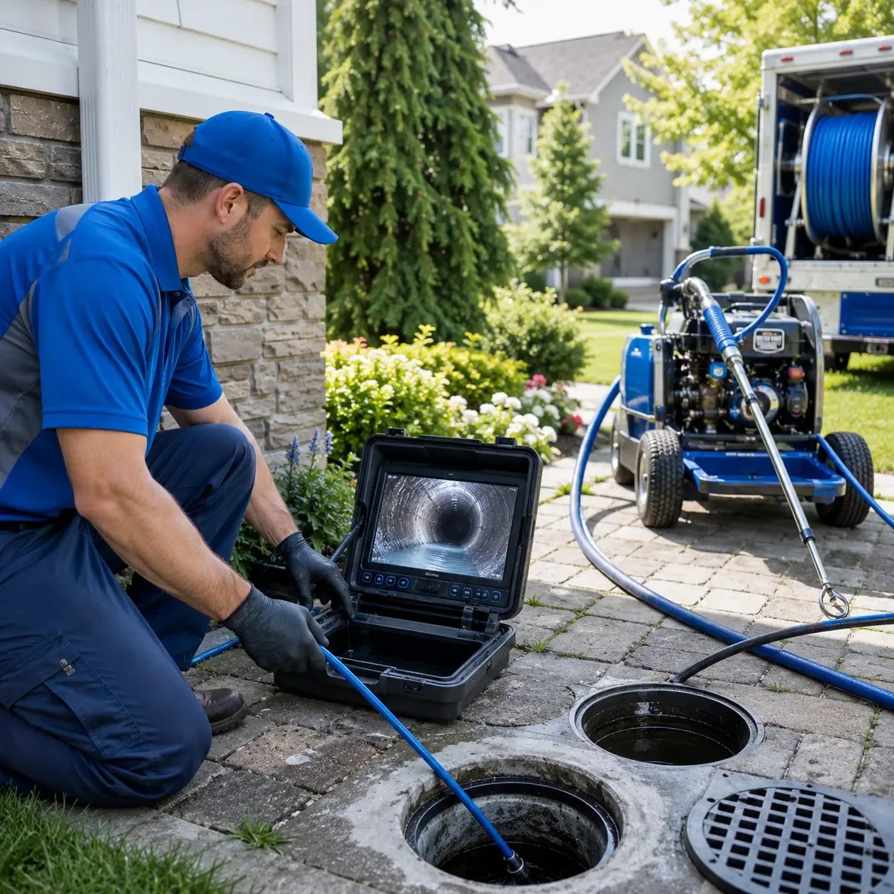 Outdoor drain cleaning professionals serving Fairbank, PA