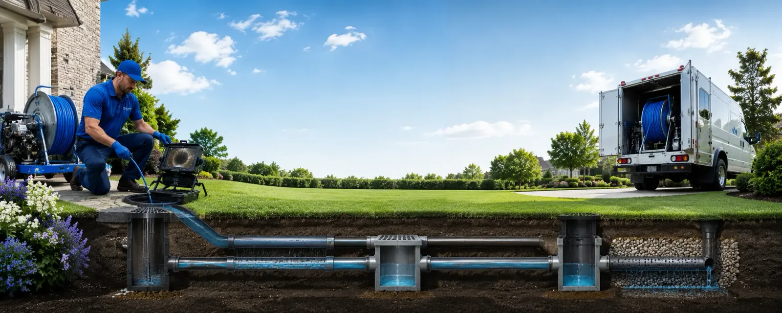 Outdoor drain cleaning information for Fairbank, PA